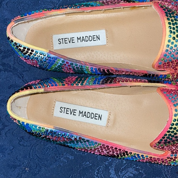 Steve Madden Flats Multicolor Bling Beads Elegant Design 6.5 - Picture 4 of 10